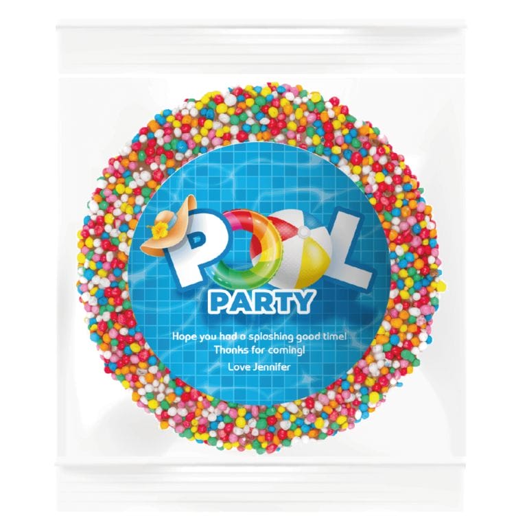 Pool Party Personalised Giant Chocolate Freckle