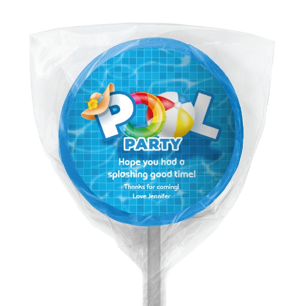 favour perfect favor pool party lollipop blue