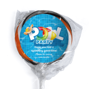 favour perfect favor pool party lollipop orange