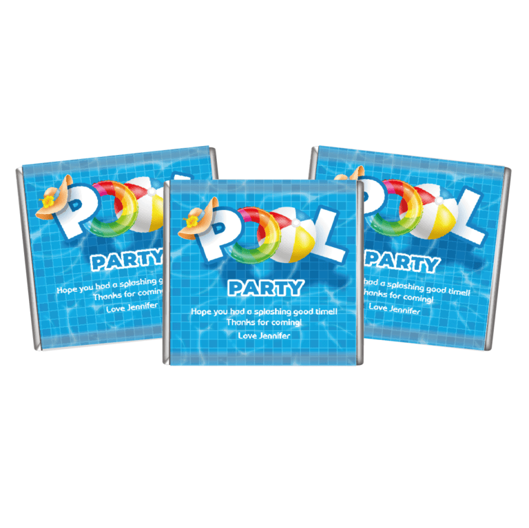 Pool Party Petite Personalised Chocolate Favours