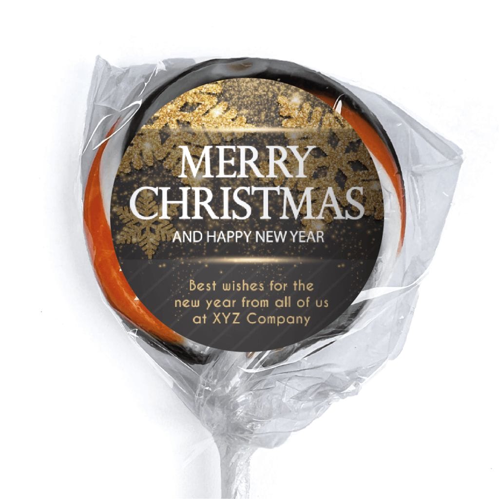 favour perfect favor xmas gold black lollipop orange