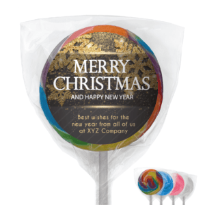 favour perfect favor xmas gold black lollipops