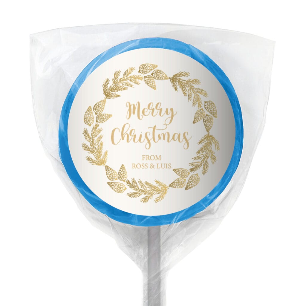 favour perfect favor xmas gold pine lollipop blue