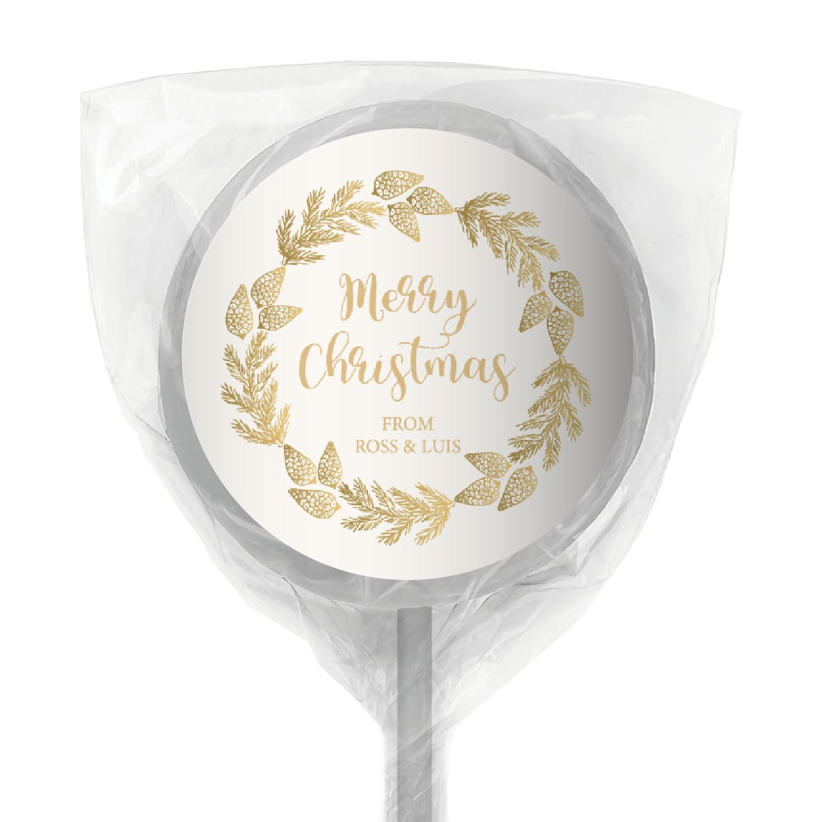 favour perfect favor xmas gold pine lollipop white