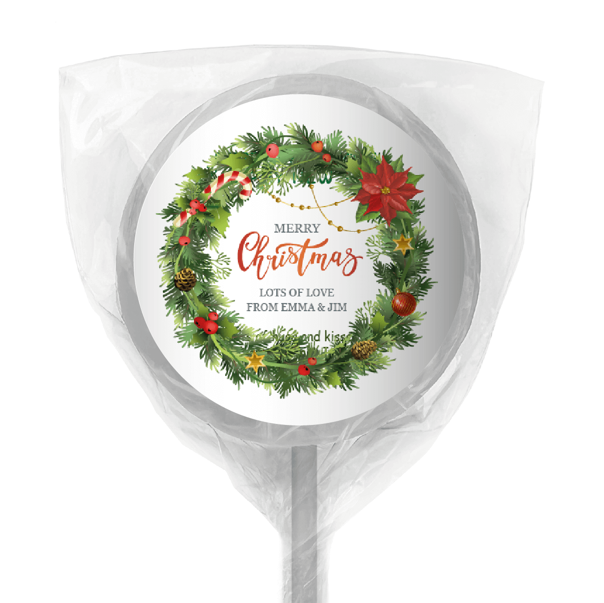favour perfect favor xmas greenery lollipop white