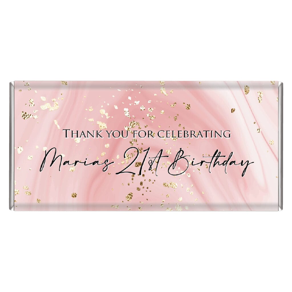 favour perfect favor marble pink gold glitter chocolate