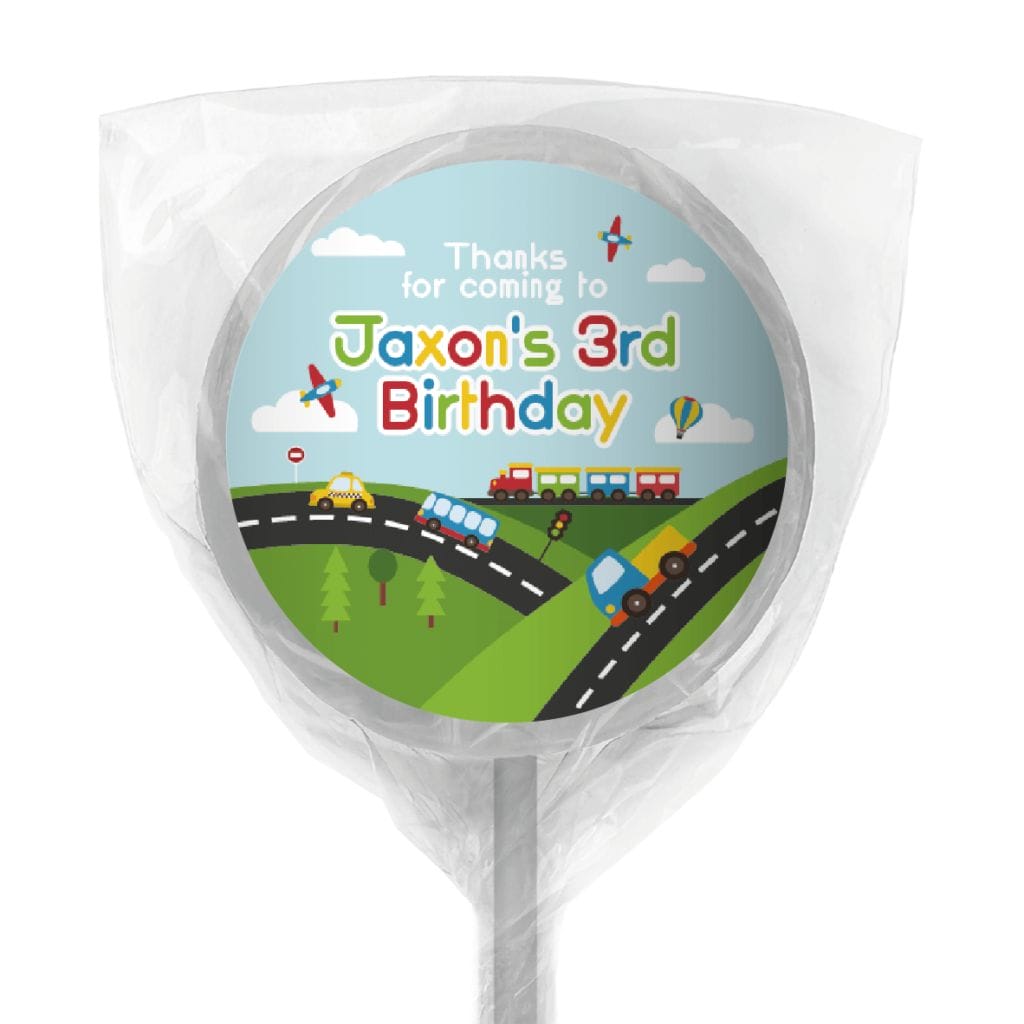 favour perfect favor cars trucks planes lollipop white