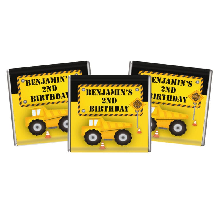 Construction Party Personalised Petite Chocolates
