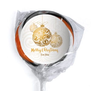favour perfect favor xmas gold balls lollipop orange