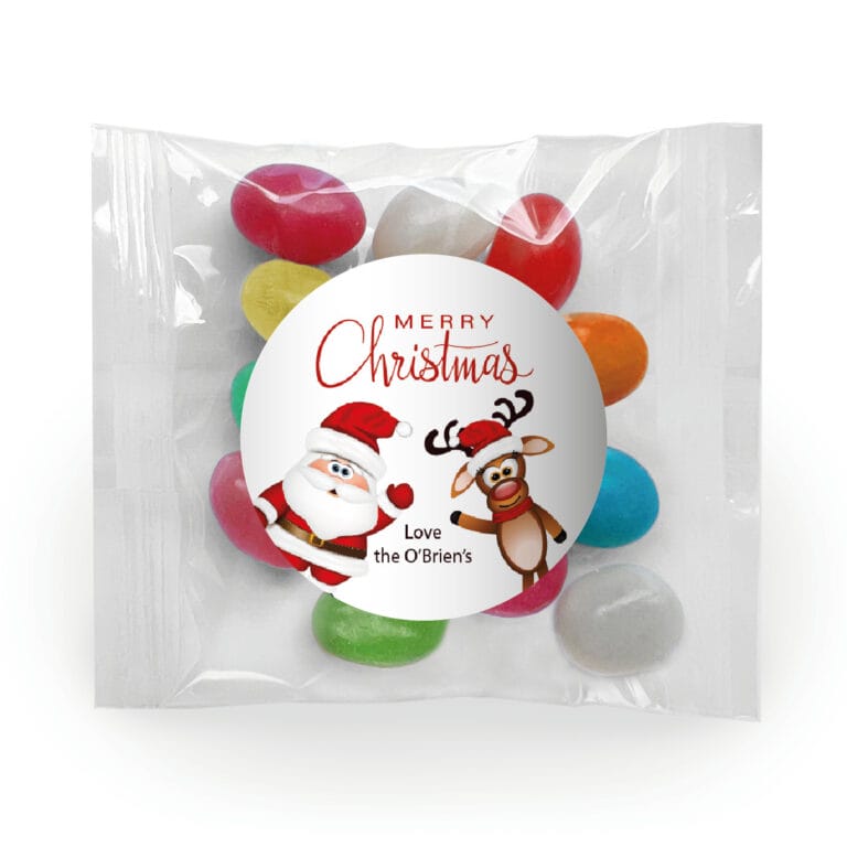 Waving Santa & Reindeer  Jelly Bean Bags