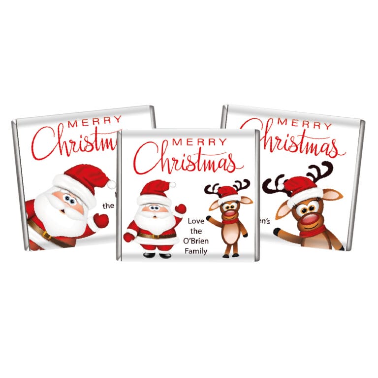 Waving Santa & Reindeer Petite Chocolates