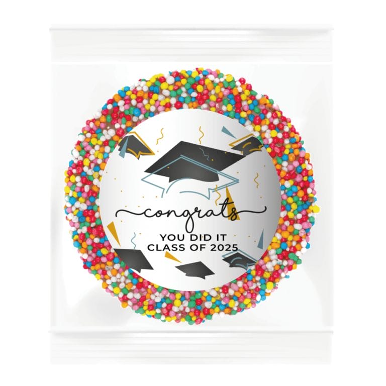Graduation Caps Personalised Giant Chocolate Freckle