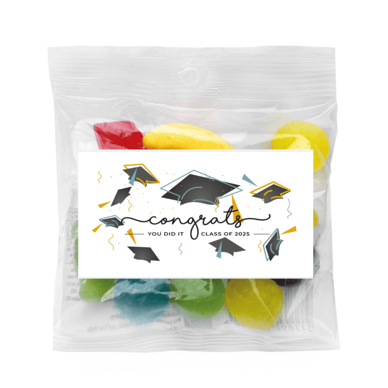 Graduation Caps Personalised Lolly Bags