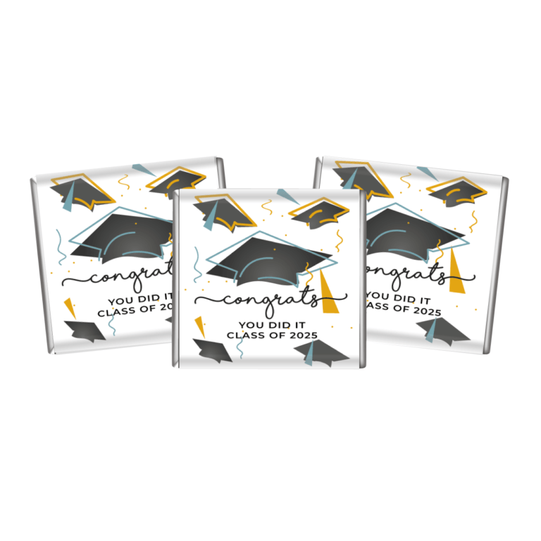 Graduation Caps Personalised Petite Chocolates