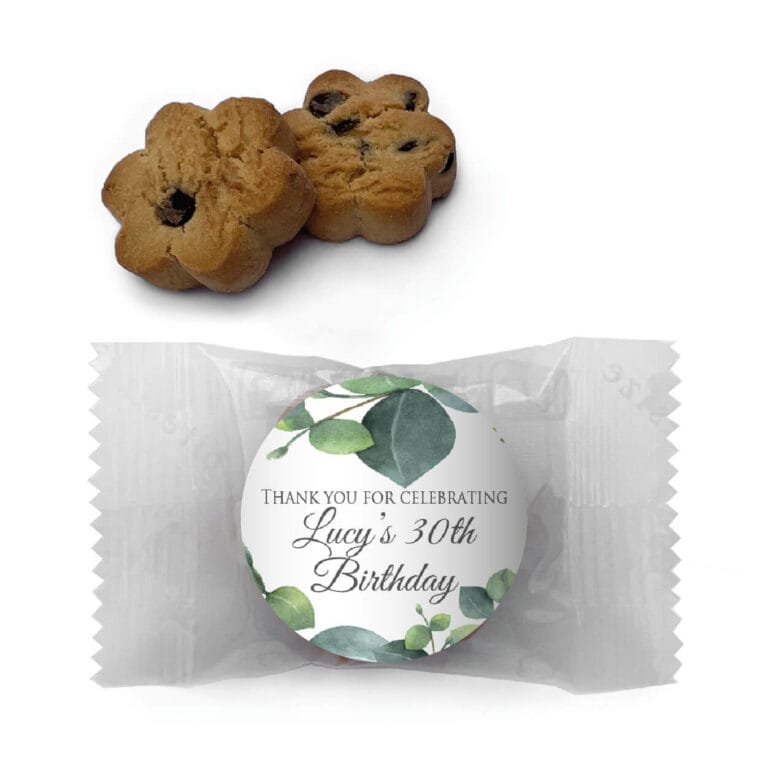 Eucalyptus Watercolour Personalised Mini Cookies