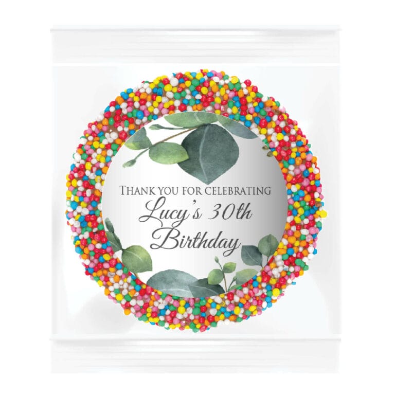 Eucalyptus Watercolour Personalised Giant Chocolate Freckle