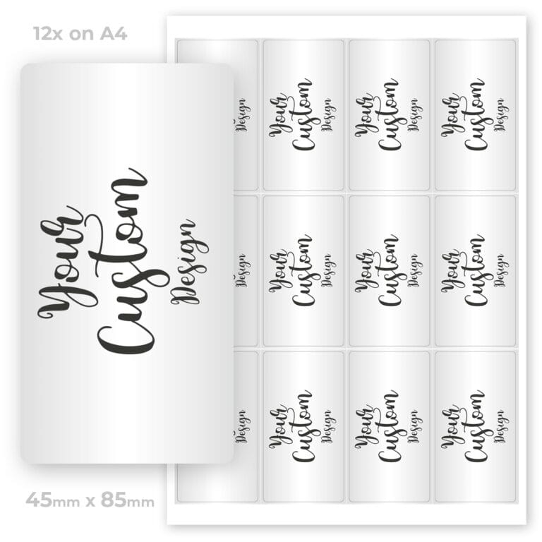 Custom Designed Personalised Rectangular Labels (Set of 12)