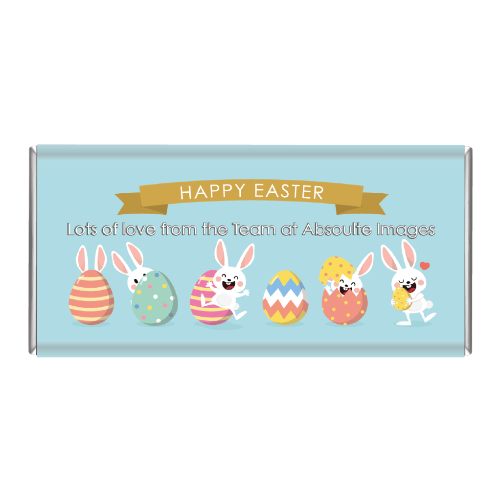 Cheeky Easter Bunnies custom chocolate bars