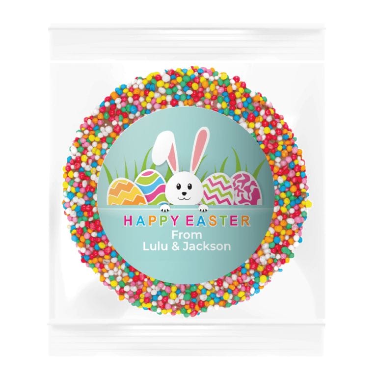Cute Easter Bunny Personalised Easter Giant Chocolate Freckle