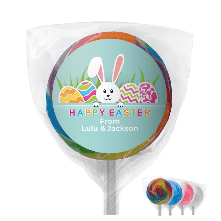 Cute Easter Bunny Custom Easter Lollipops