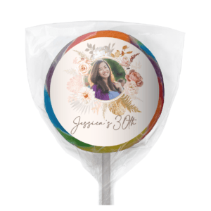 pink & white lace personalised lollipops (copy)