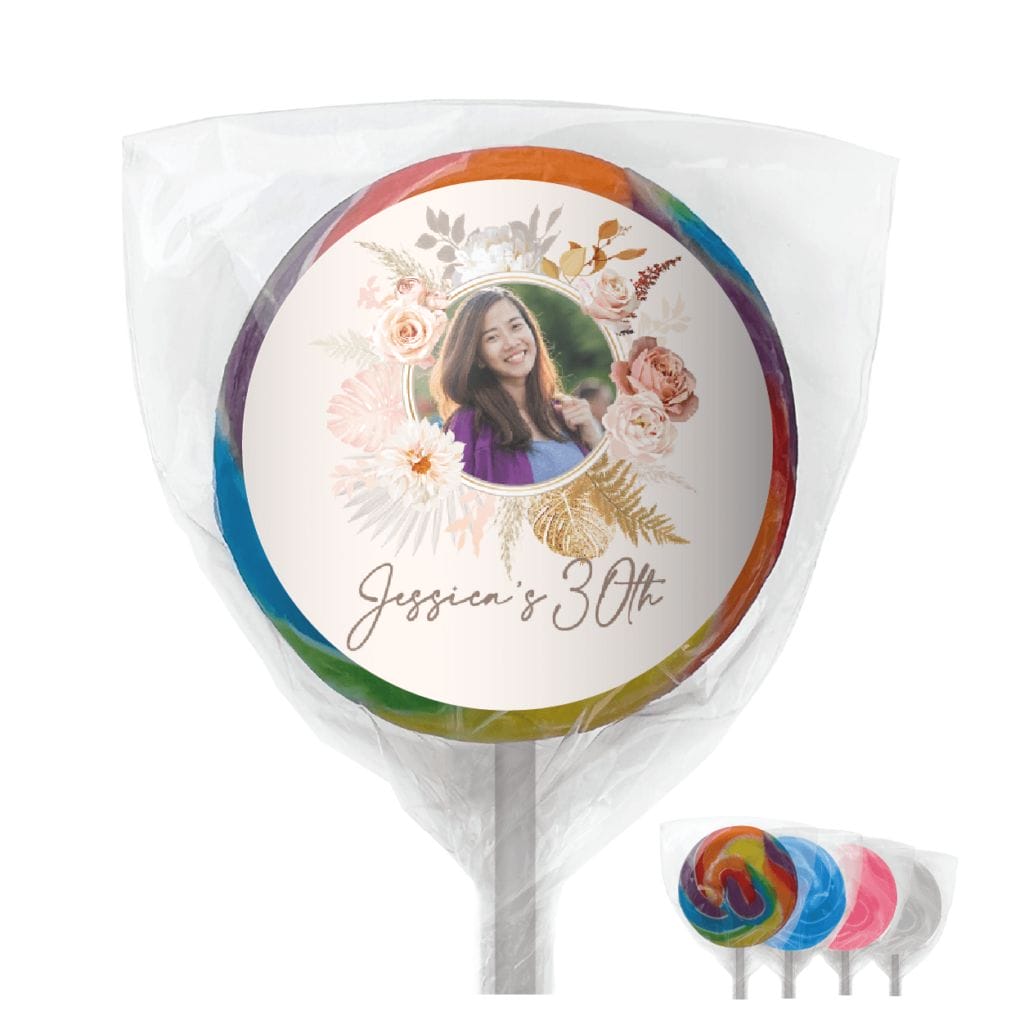 pink & white lace personalised lolly bags (copy)