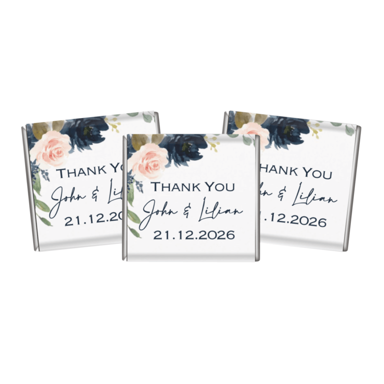 Dusty Blue Mauve & Pink Florals Petite Chocolates