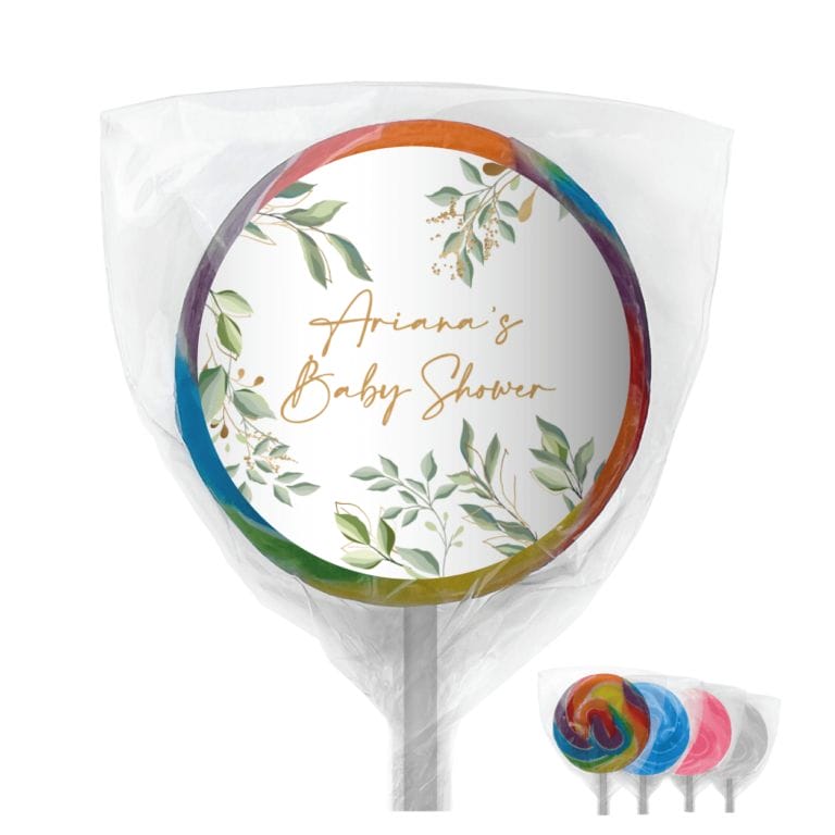 Eucalyptus Leaves Personalised Lollipops