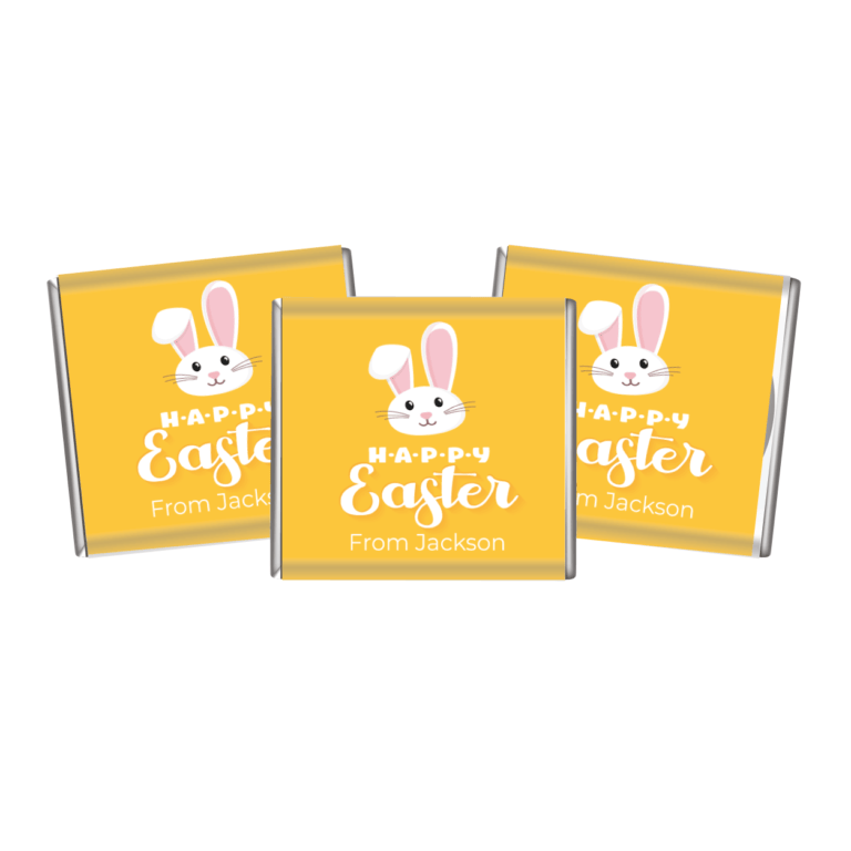 Yellow Bunny Personalised Petite Easter Chocolates