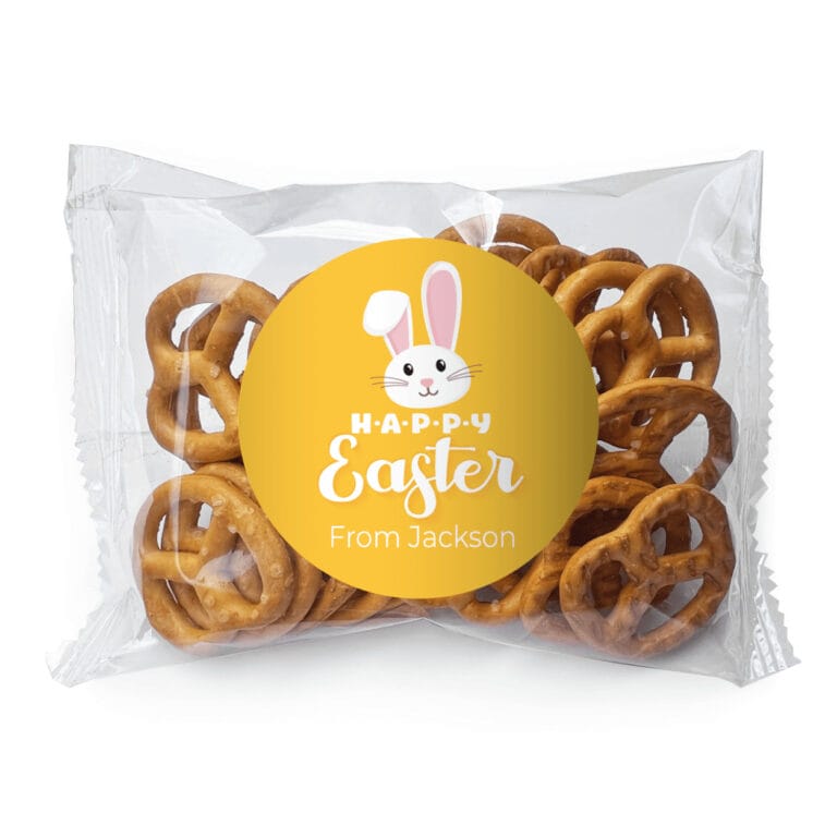 Yellow Bunny Easter Custom Pretzel Bags