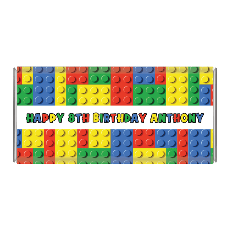 LEGO Bricks Inspired Custom Chocolate Bars