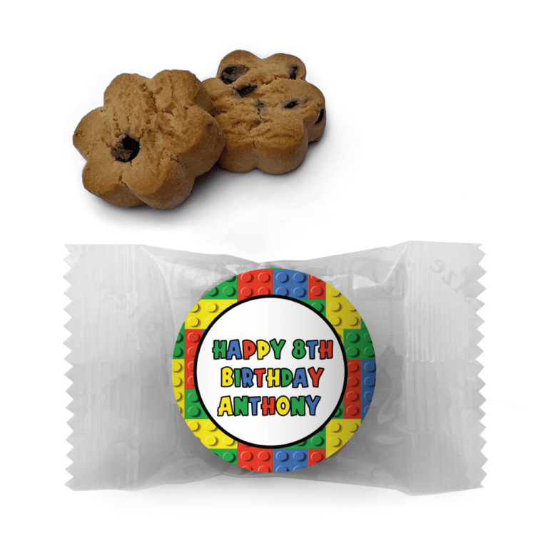 Lego Bricks Theme Personalised Mini Cookies