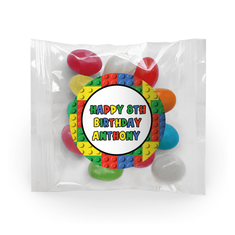Lego Bricks Theme Personalised Jelly Bean Bags