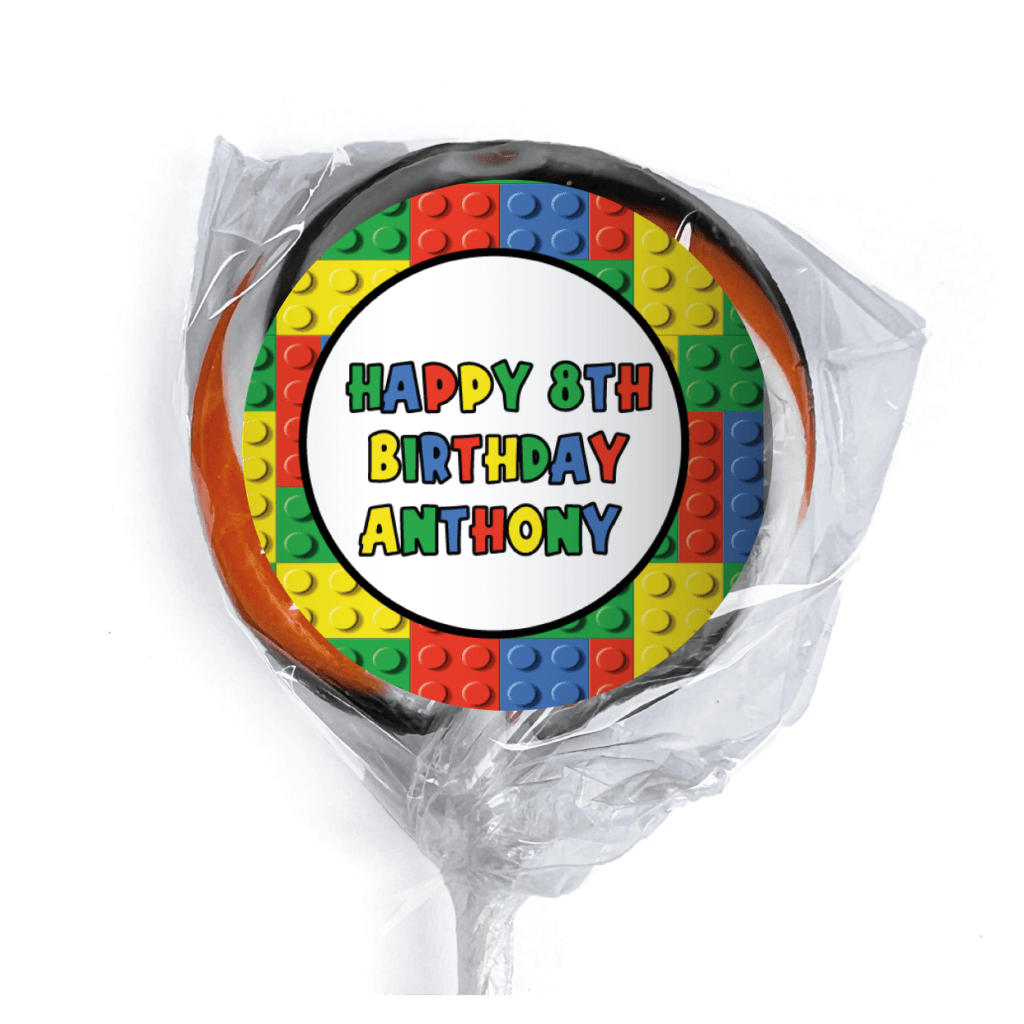 lego bricks personalised mini cookies