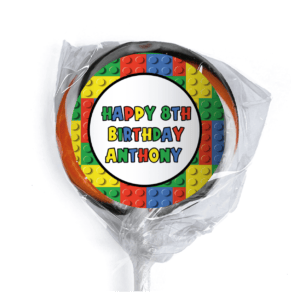 lego bricks personalised mini cookies