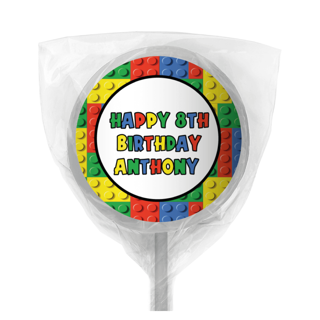 lego bricks personalised mini cookies