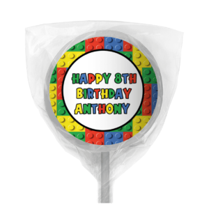 lego bricks personalised mini cookies