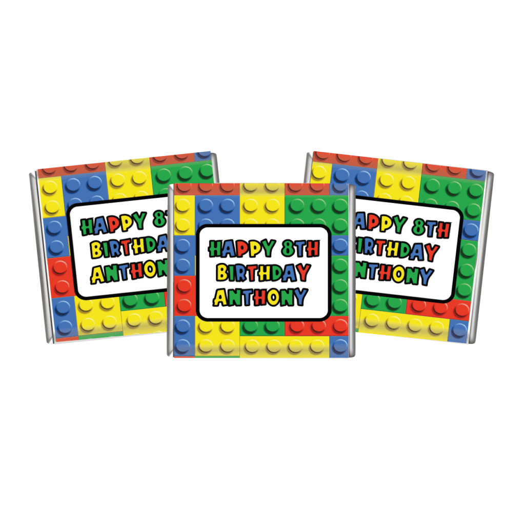 lego bricks petite chocolate favours