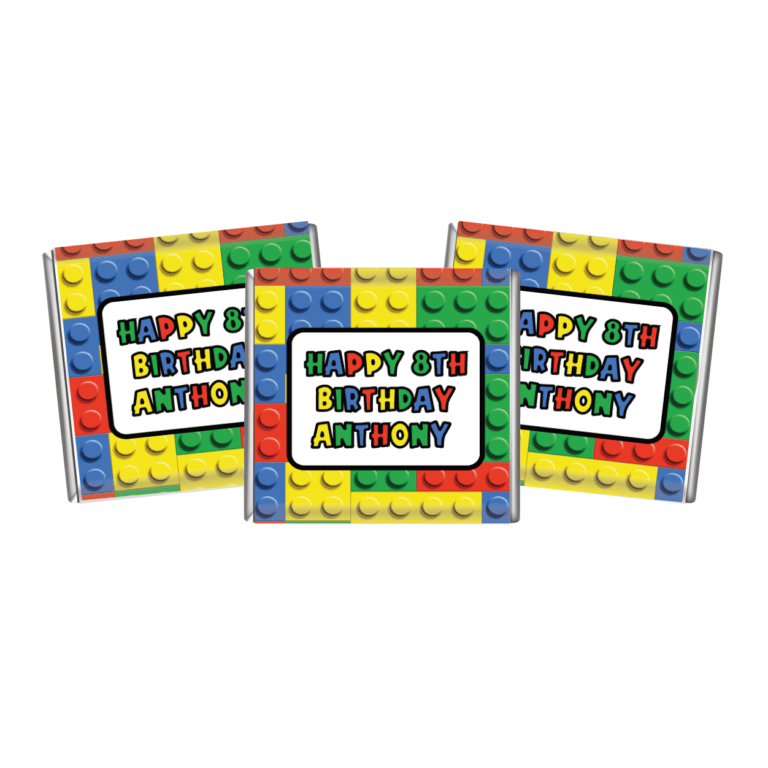 Lego Bricks Theme Personalised Petite Chocolate Favours