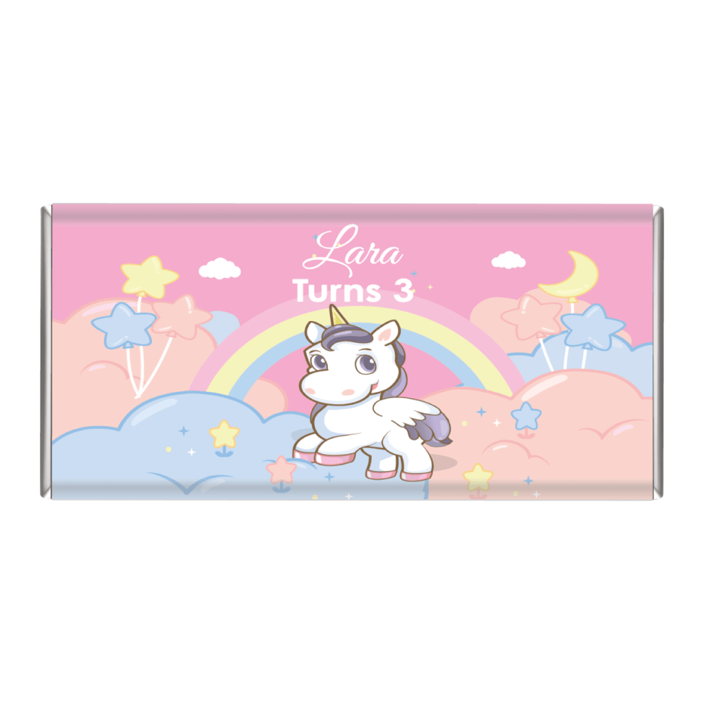 unicorn party personalised mini jelly bean bags