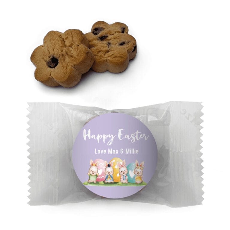 Watercolour Easter Bunnies Custom Mini Cookies