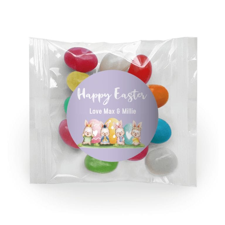 Watercolour Easter Bunnies Custom Jelly Bean Bags