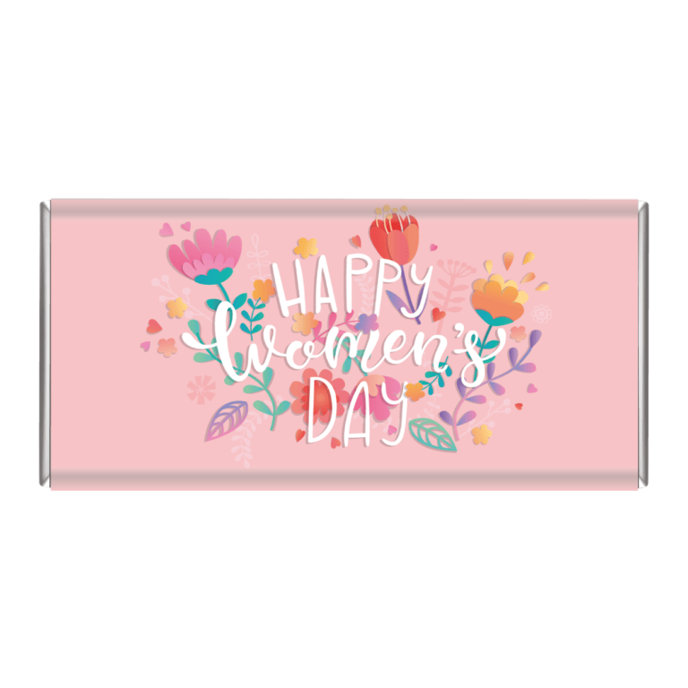 Pastel Florals Womens Day Custom Chocolate Bars