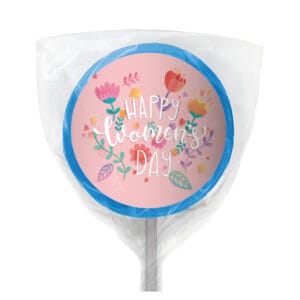 pastel florals favors lollipop blue