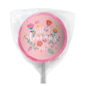 pastel florals favors lollipop pink