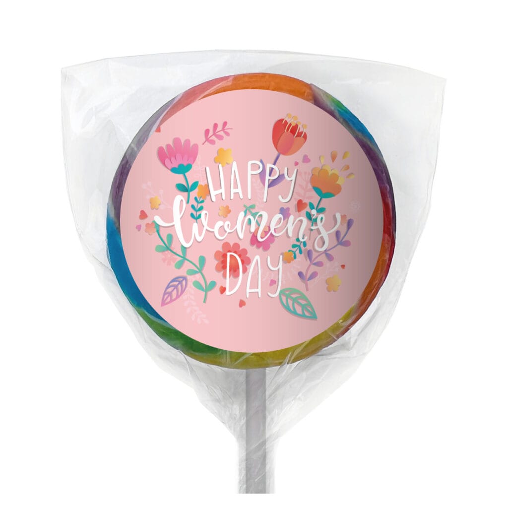 pastel florals favors lollipop rainbow