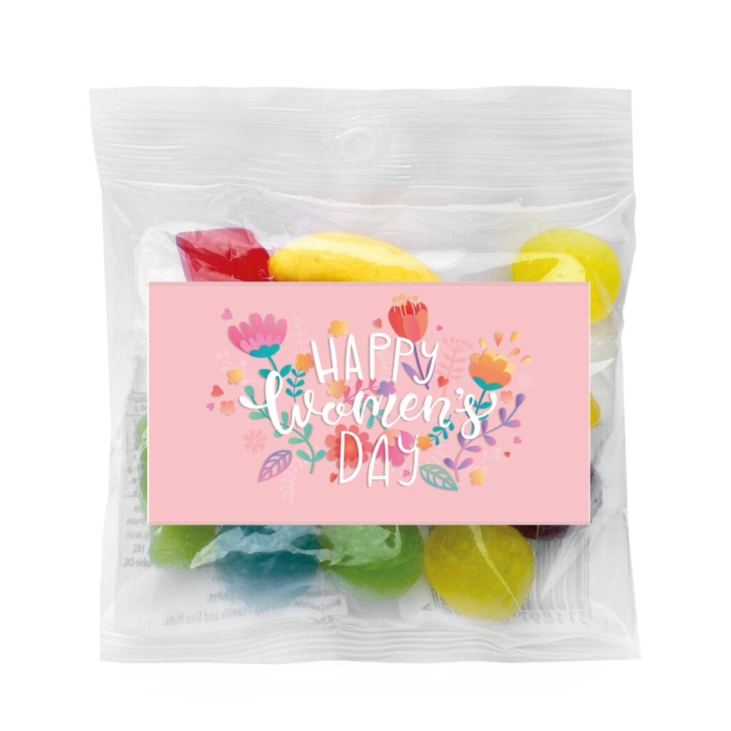 pastel florals favors lolly bags