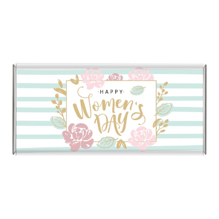Pretty Pastel Posy Womens Day Custom Chocolate Bars