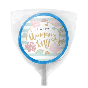 pretty pastel florals favors lollipop blue
