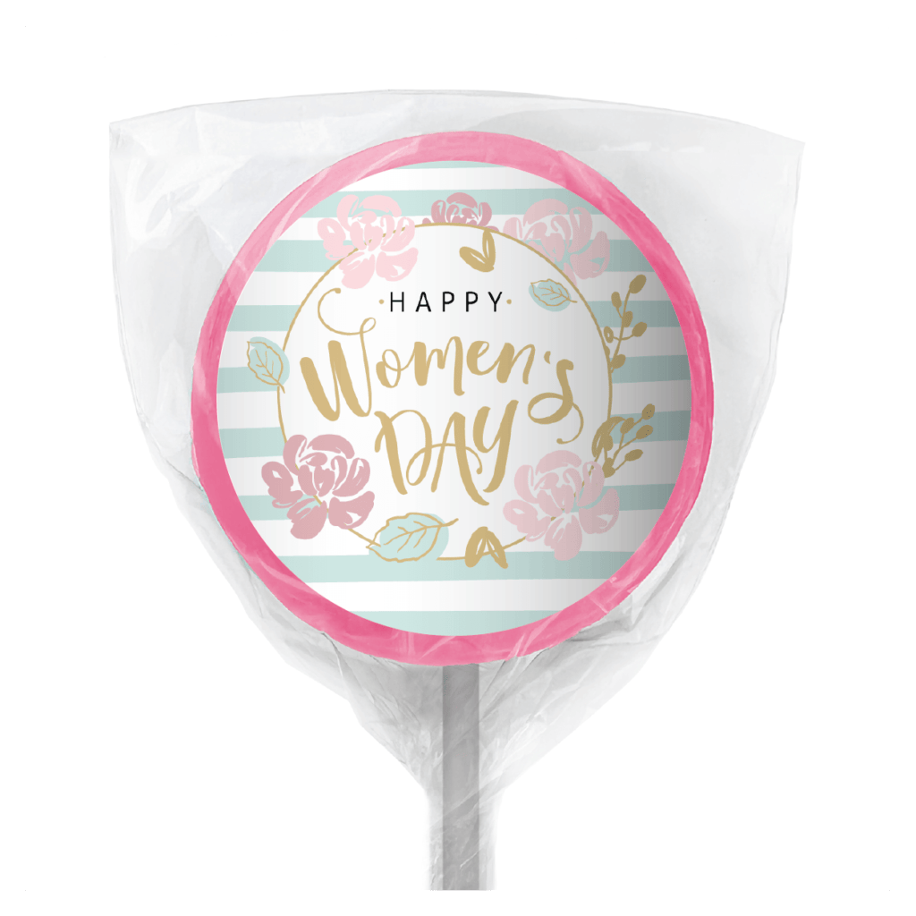 pretty pastel florals favors lollipop pink